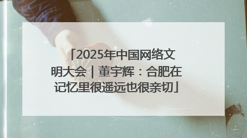 2025年中国网络文明大会｜董宇辉：合肥在记忆里很遥远也很亲切
