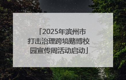 2025年滨州市打击治理跨境赌博校园宣传周活动启动