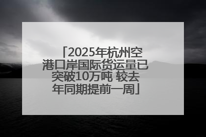 2025年杭州空港口岸国际货运量已突破10万吨 较去年同期提前一周