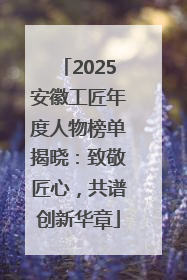 2025安徽工匠年度人物榜单揭晓：致敬匠心，共谱创新华章