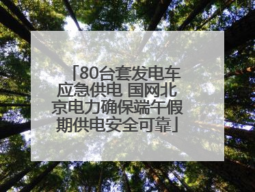 80台套发电车应急供电 国网北京电力确保端午假期供电安全可靠