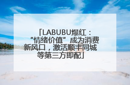 LABUBU爆红：“情绪价值”成为消费新风口，激活顺丰同城等第三方即配